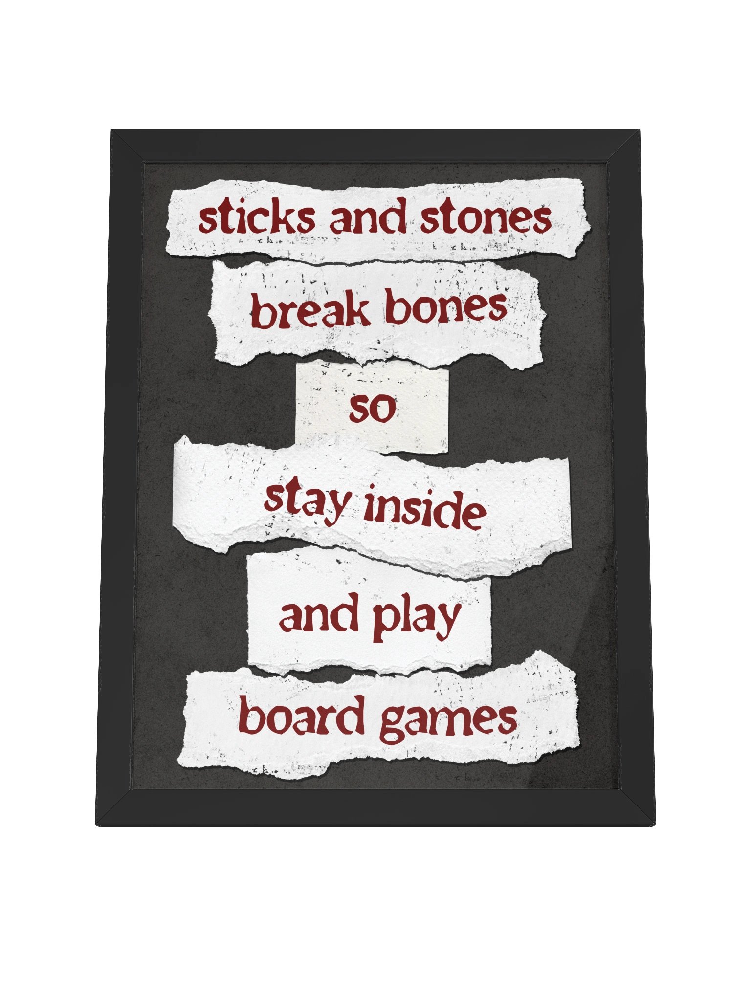 Ransom Note Board Game Room Poster - FRAMED product image (14)
