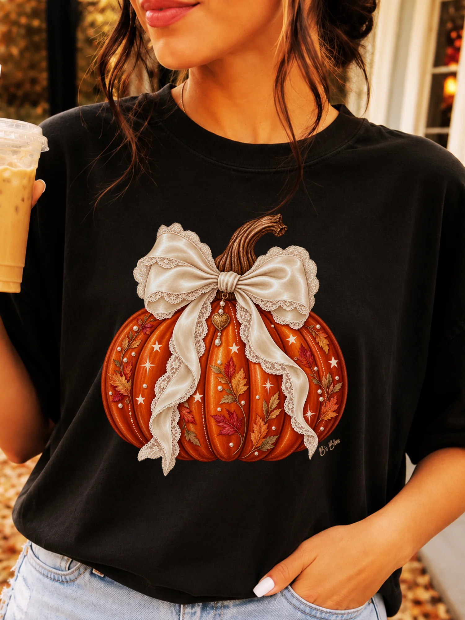Comfort Colors Mystical Fall Pumpkin Graphic T-Shirt product image (2)