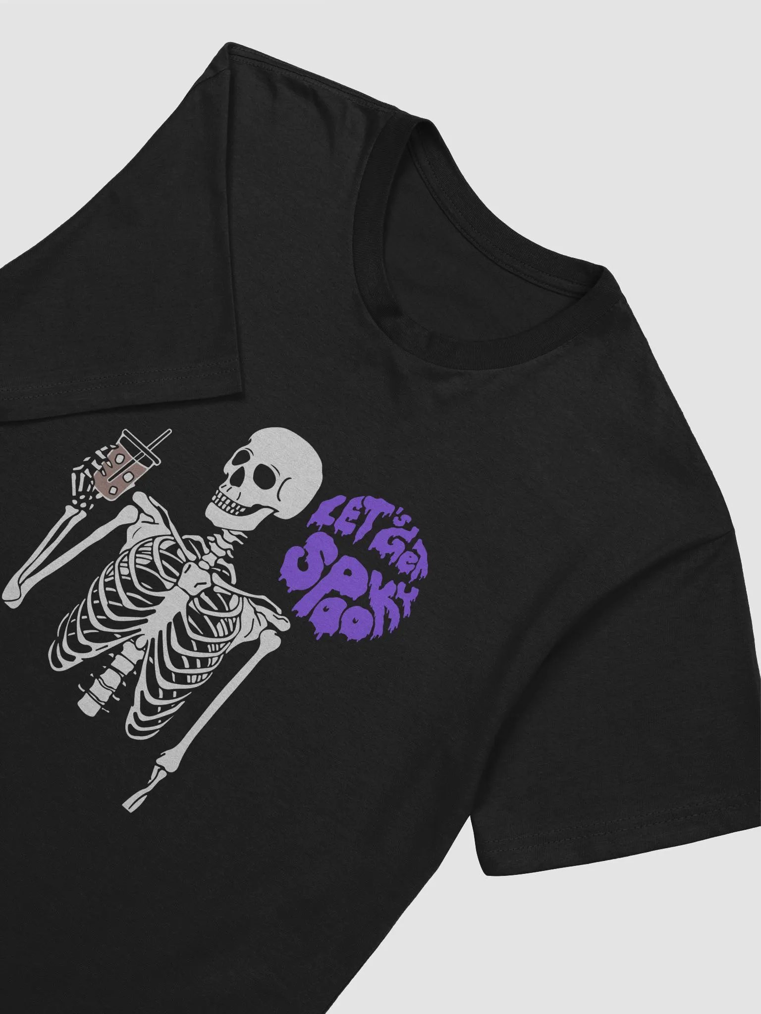 lets get spooky skull ice coffee tshirt product image (13)