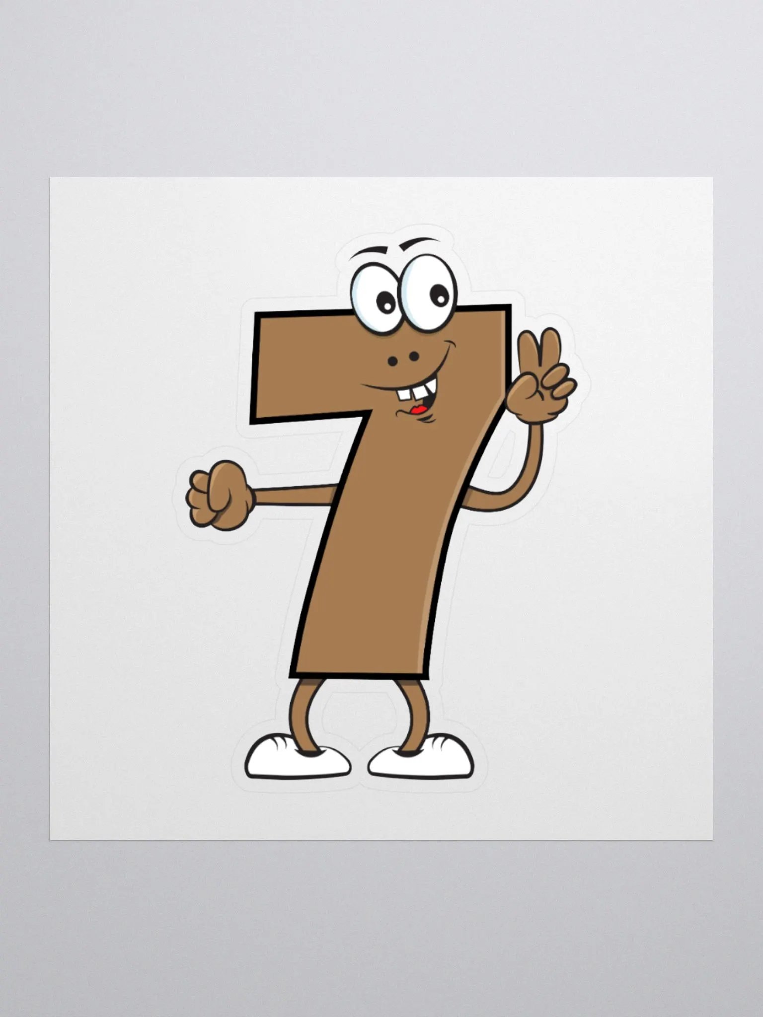 NUMBER 7 THUMBS-UP STICKER product image (1)