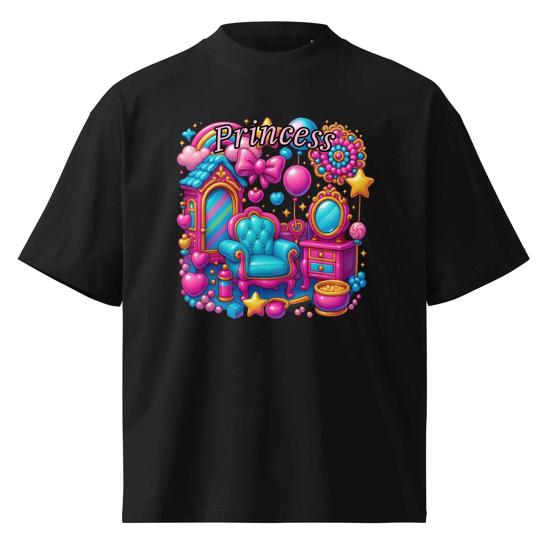 Princess - Dollhouse Color Burst - Stanley/Stella Unisex Organic Oversized T-Shirt SATU020 product image (2)