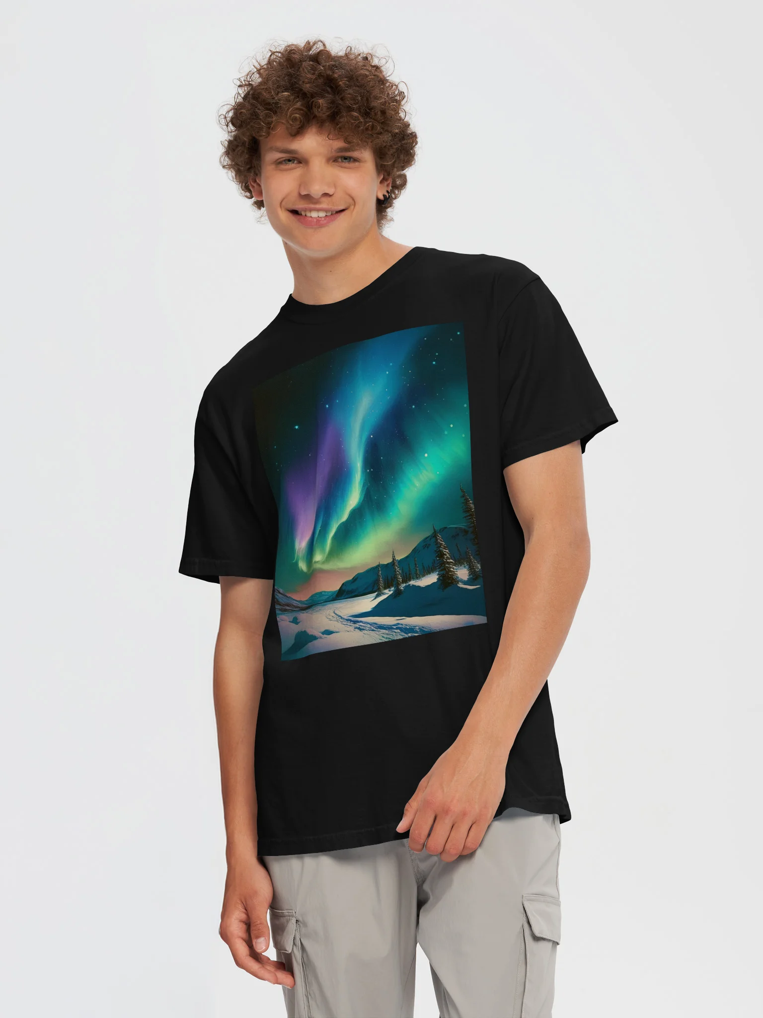 Aurora Night Sky Heavyweight Tee product image (5)
