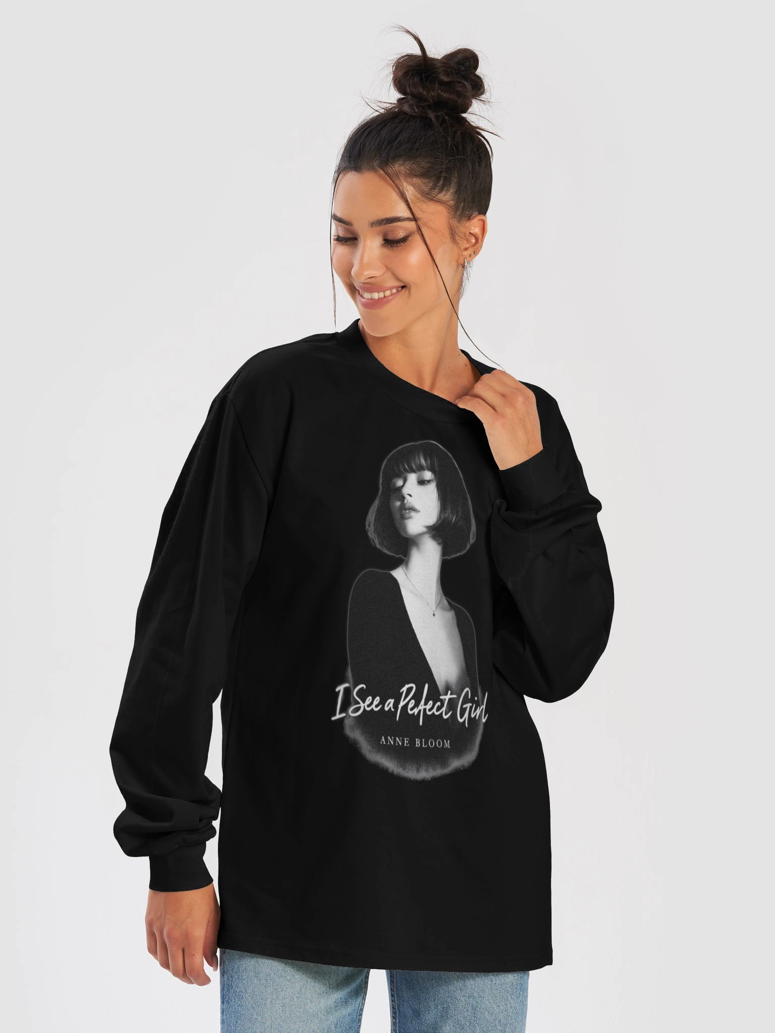Unisex Heavyweight Long Sleeve Shirt - I See a Perfect Girl product image (6)