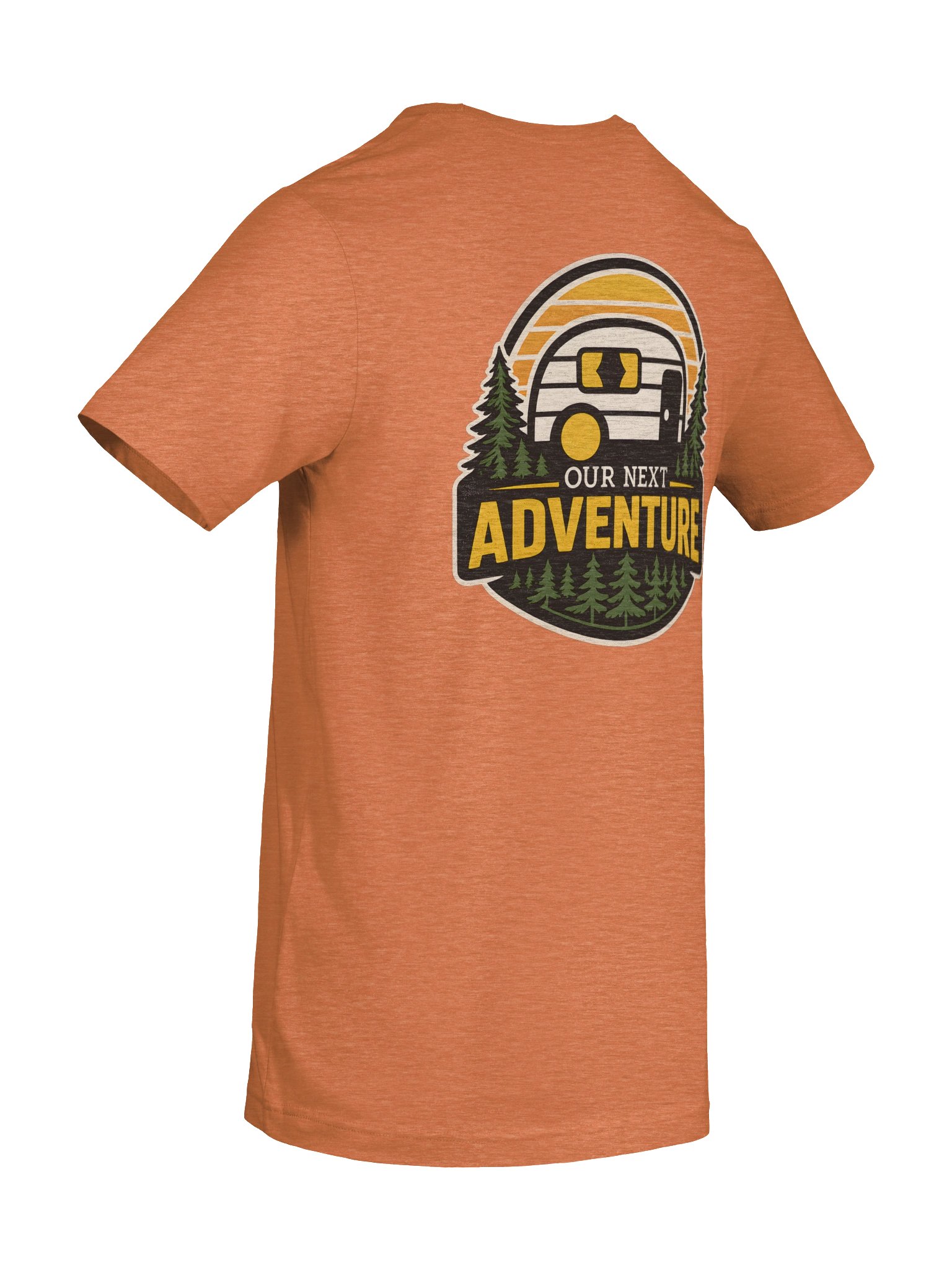ONA Adventure Badge Orange Front & Back Tee product image (8)