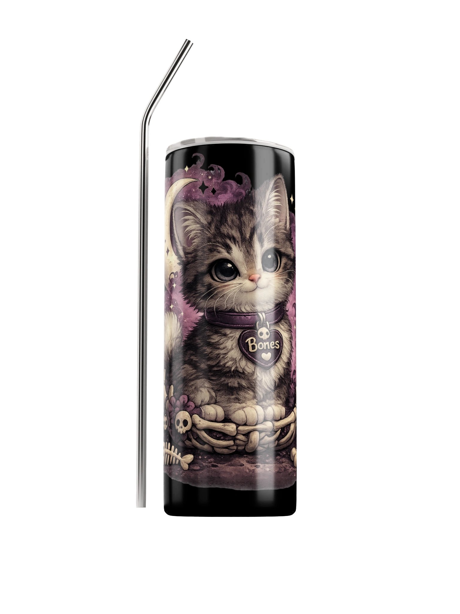 ''Bones the Cat'' Stainless Steel Tumbler product image (1)