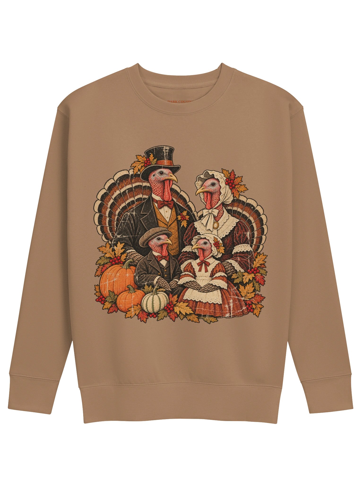 Retro Style Thanksgiving Turkey Family Sweatshirt product image (1)