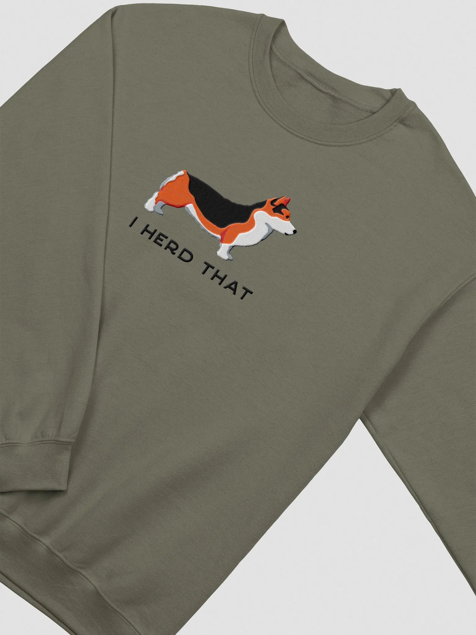 I Herd That Sweatshirt (Embroidered) of a Pembroke Welsh Corgi(Red Tricolor) product image (5)