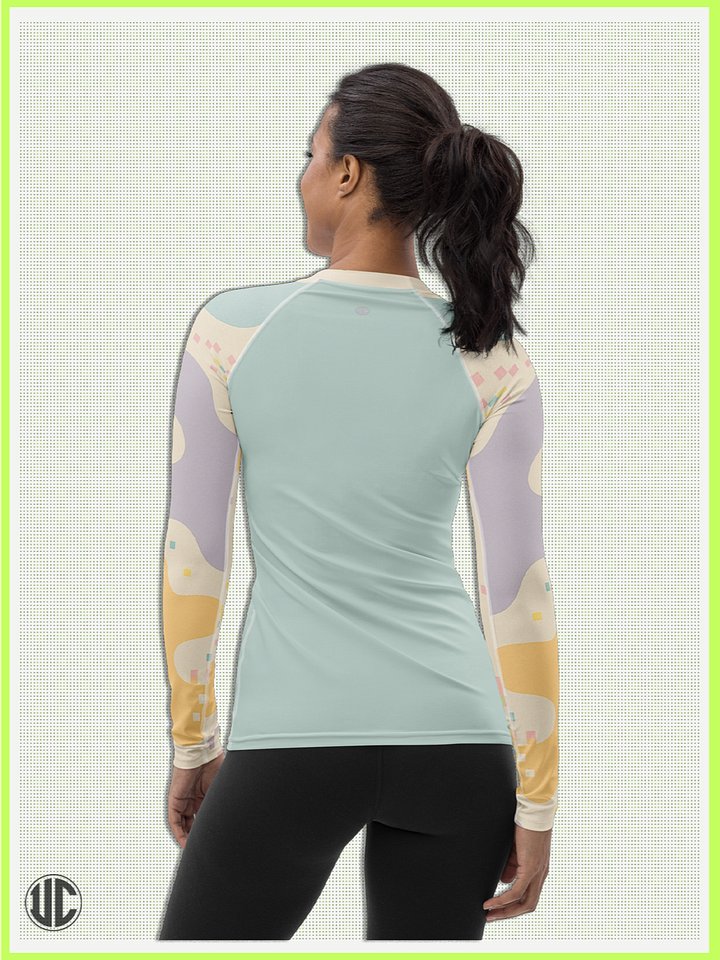 Theo's Digital Wave – Women’s Rash Guard product image (2)
