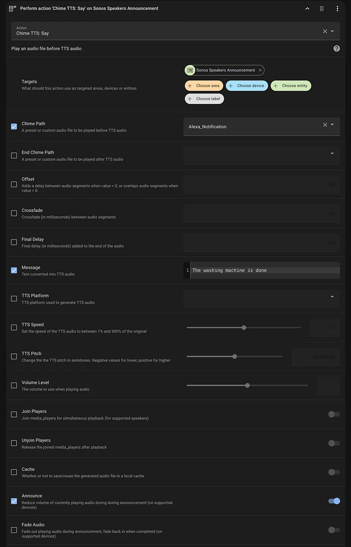 Announcement Chime TTS YAML Code product image (2)