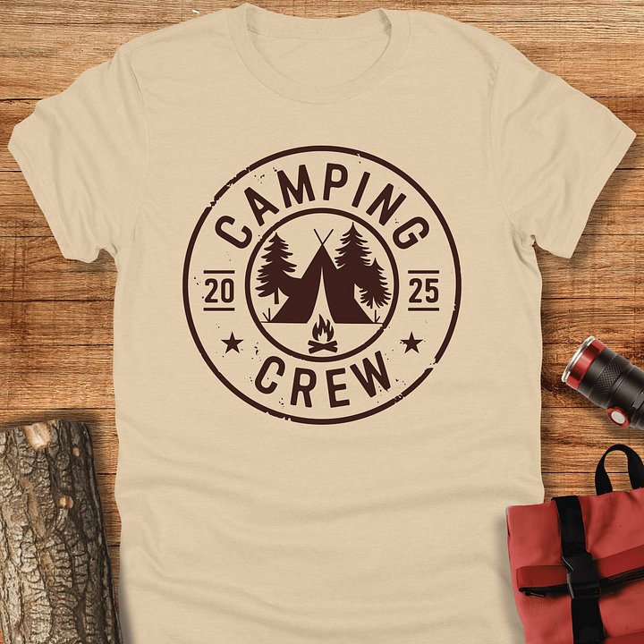 Camping crew 2025, Matching unisex t-shirt product image (1)