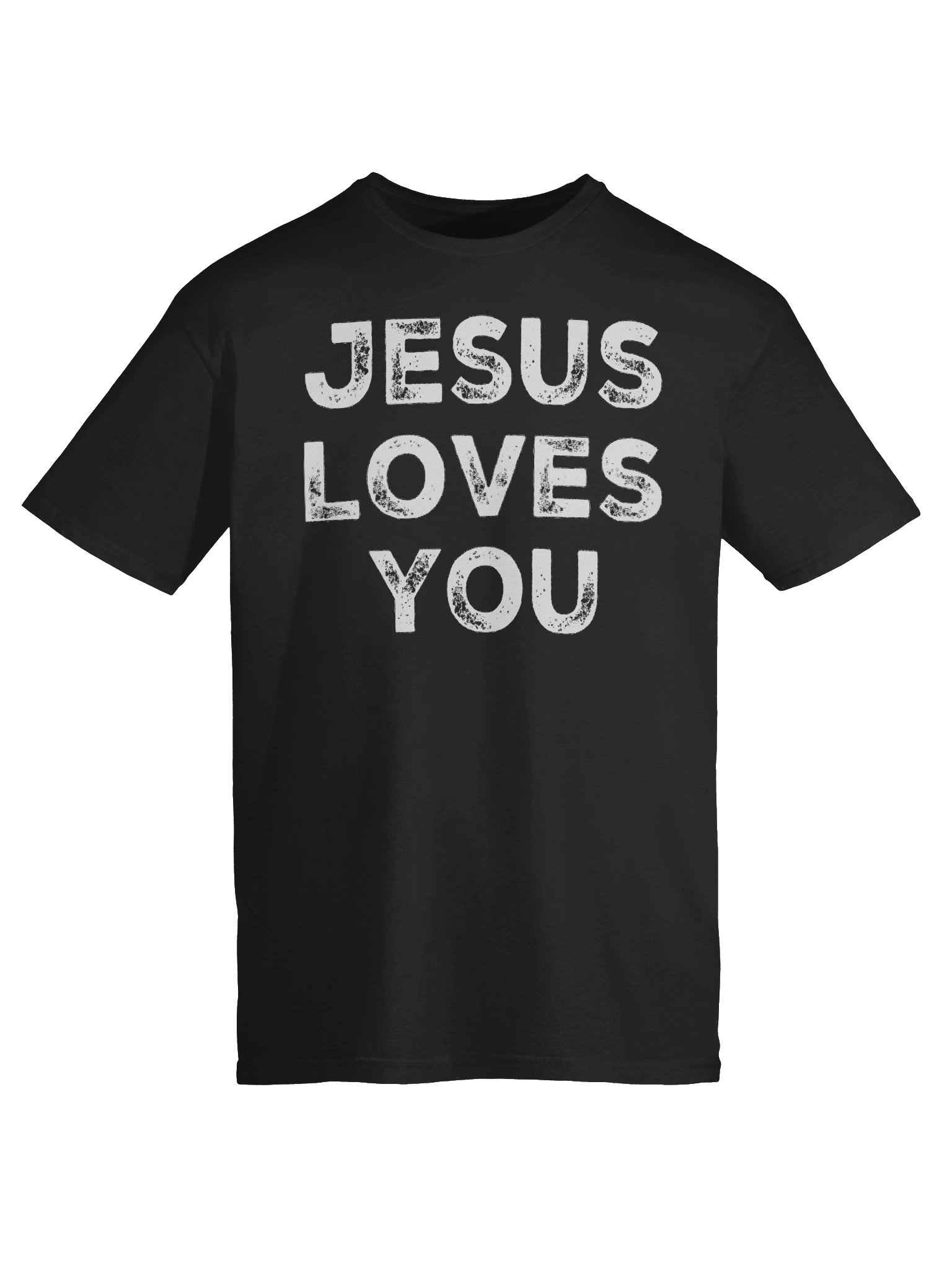 Christian Shirt Black Jesus Loves You product image (8)