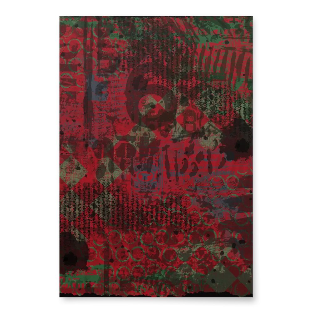 Red Green Grunge Wrapping Paper product image (6)