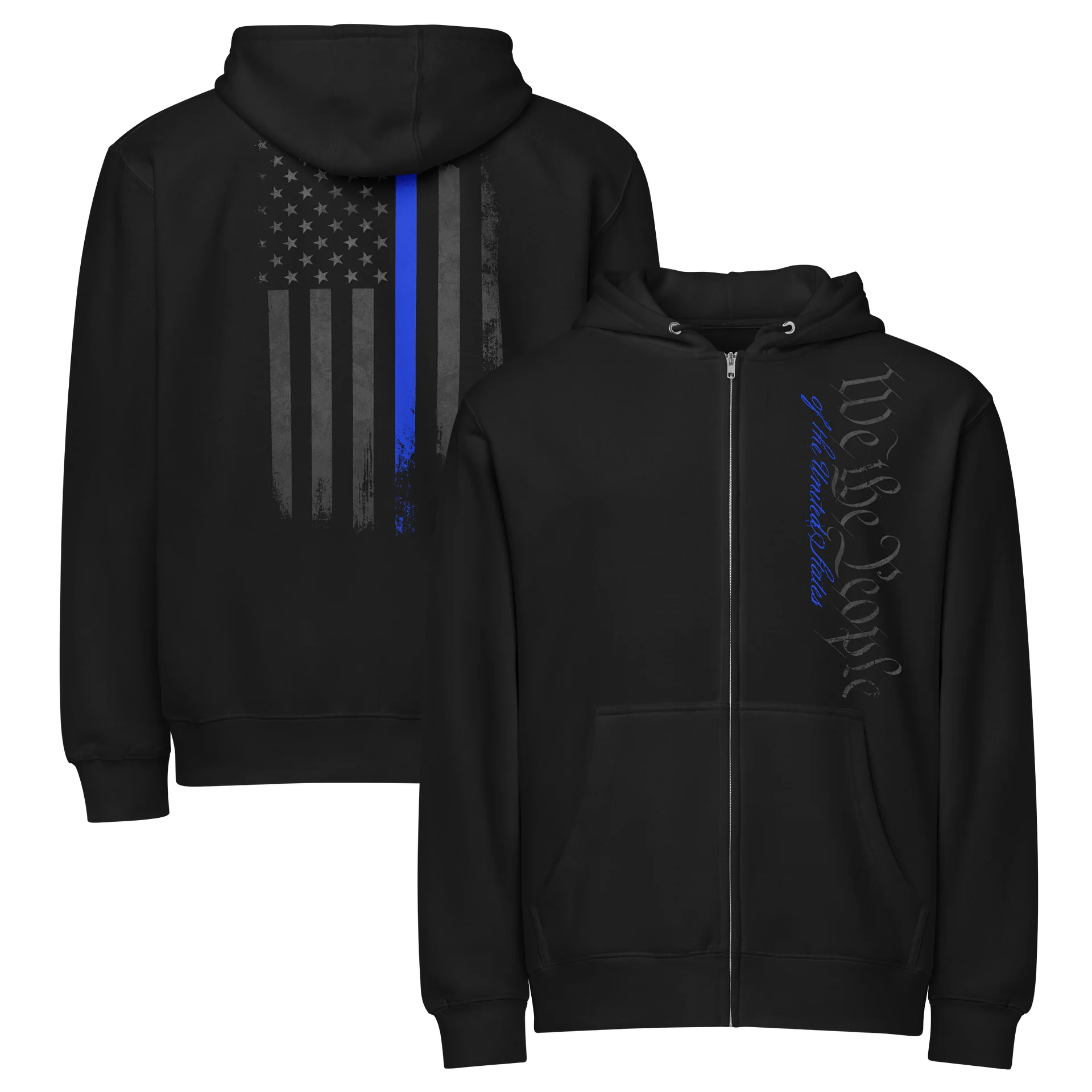 We The People Blue Line Onxy Zip Hoodie product image (1)