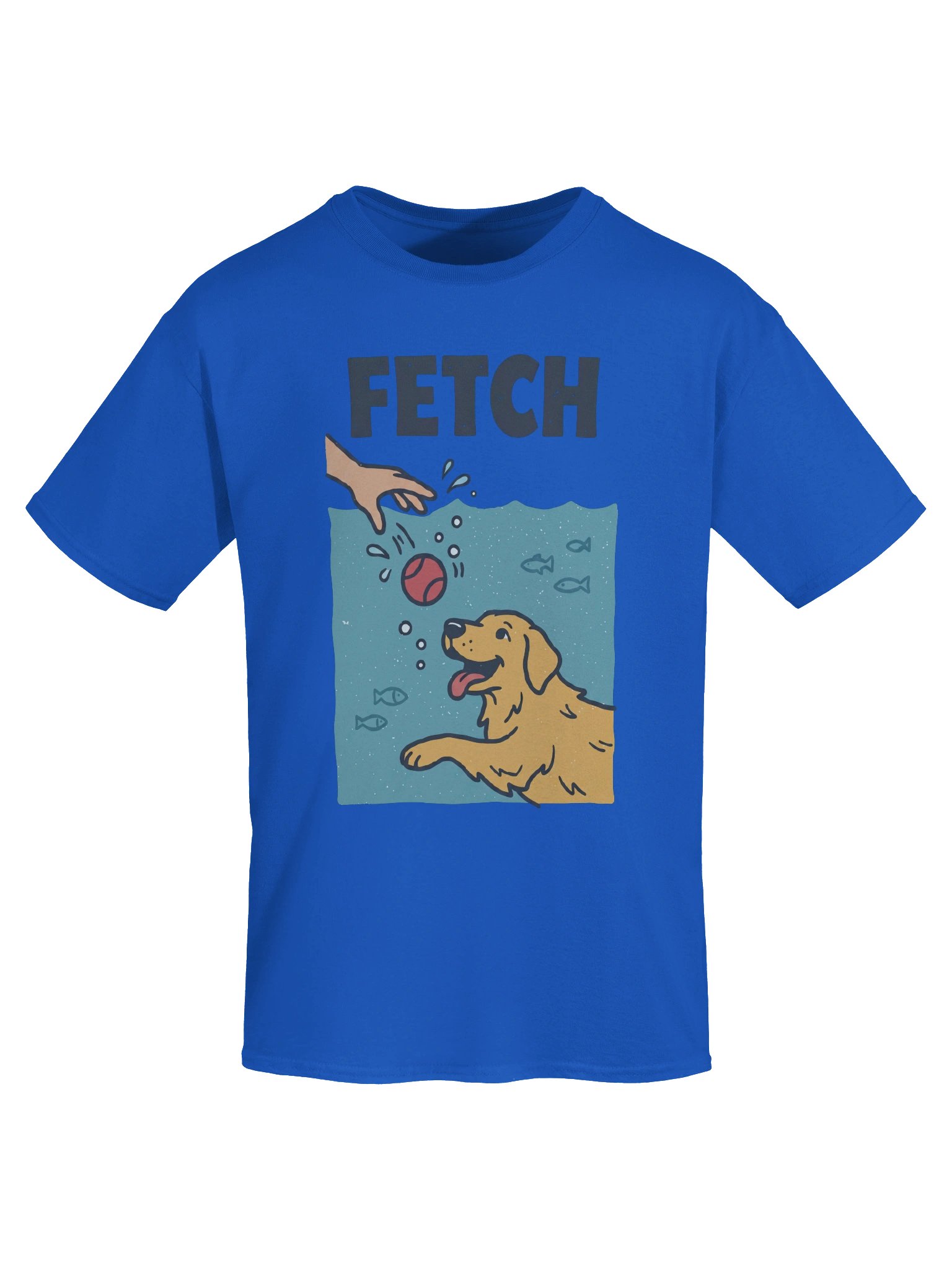 Retro Golden Retriever "Fetch" Water Dog Tee product image (5)