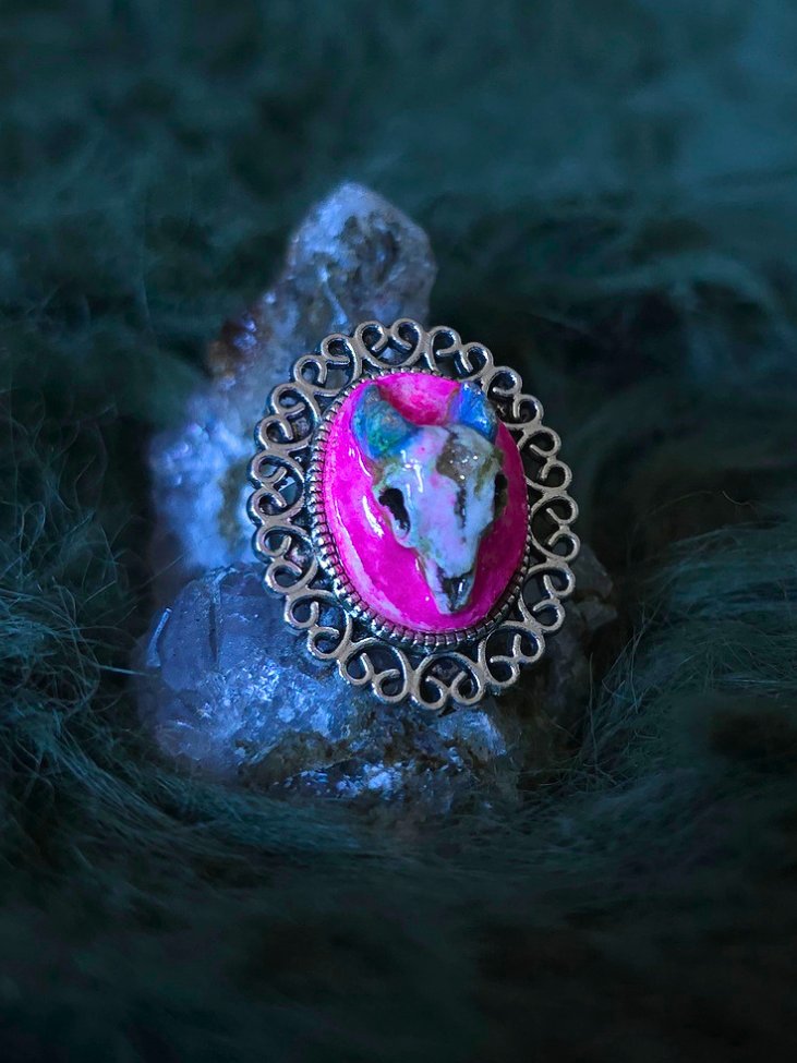 Custom Colour Deer Forest Guardian - Silver Ring product image (7)