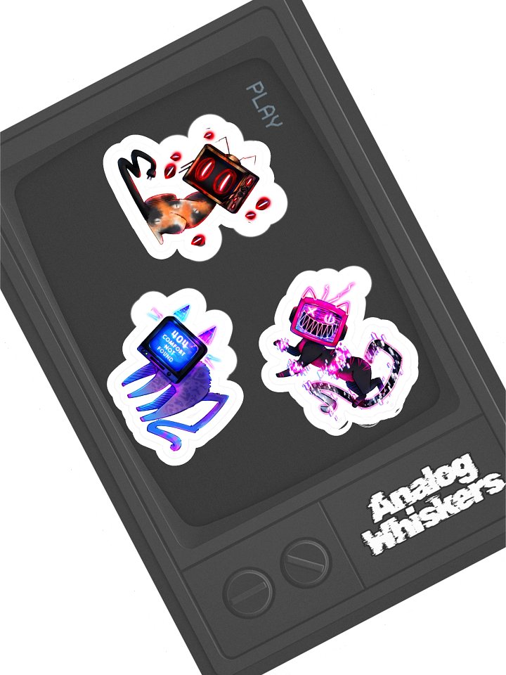 Analog Whiskers | Cat Sticker Sheet product image (2)