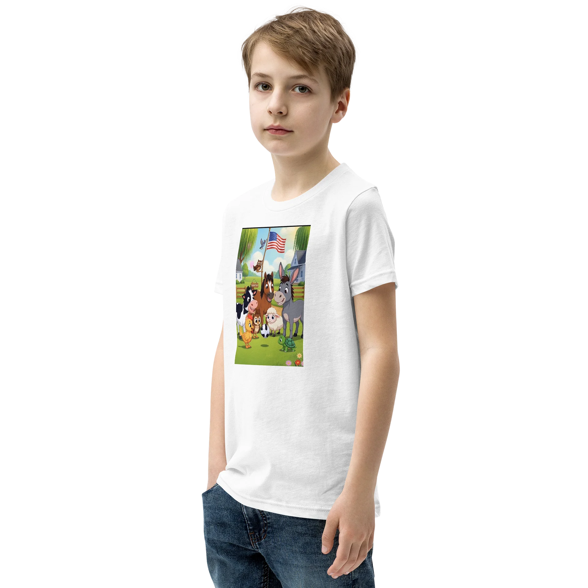 Farm Animals Play Soccer Youth Tee product image (3)