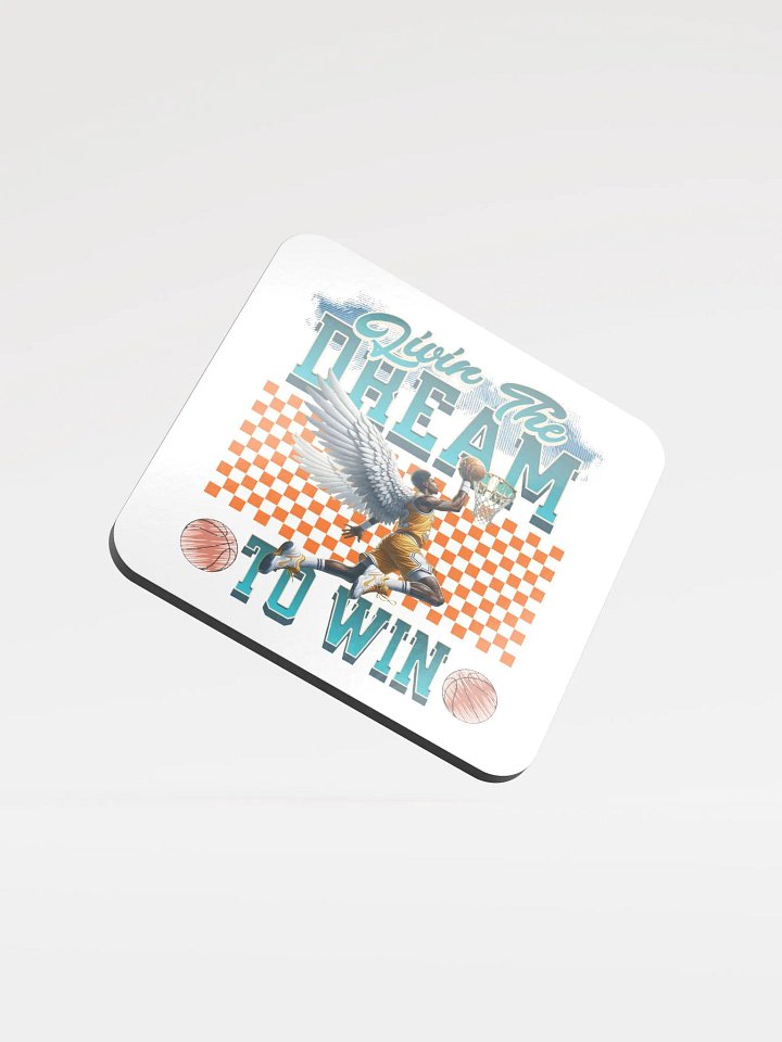 Livin The Dream To Win Basketball Dunk Angel Wings Coaster Set product image (2)