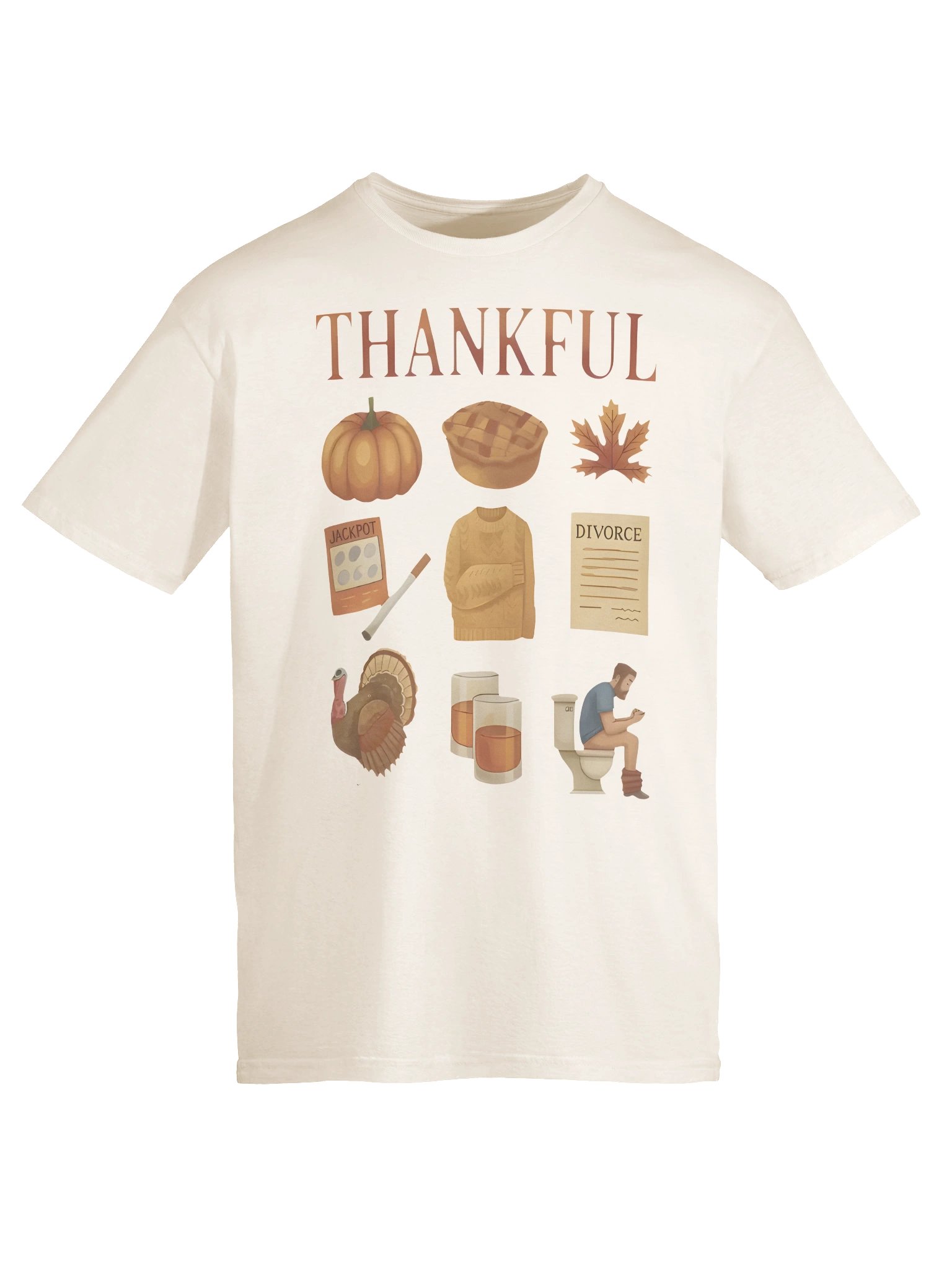 Thankful Thanksgiving Doodles T-Shirt product image (6)
