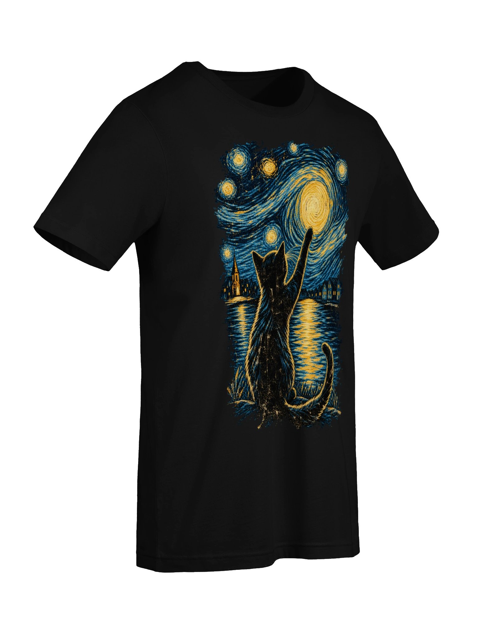 Camiseta Gato Noche Estrellada product image (9)