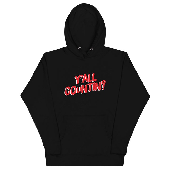 Yall Countin? Hoodie - Red and Black product image (1)