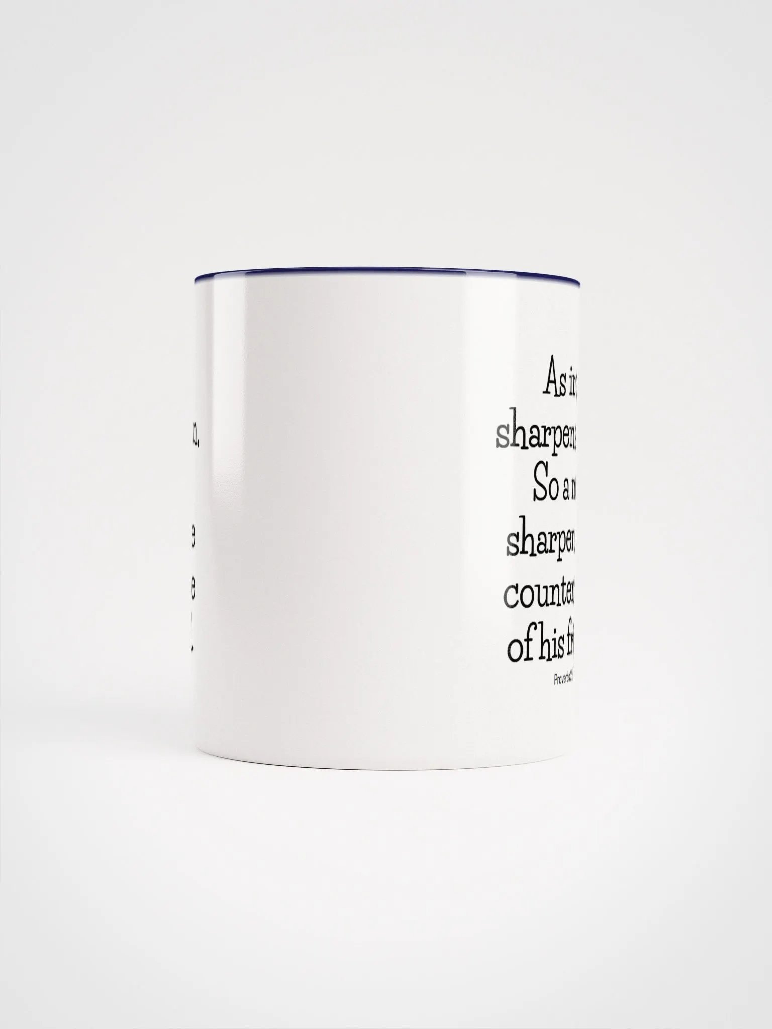 As Iron Sharpens Iron So A Man Sharpens The Countenance Proverbs 27:17 Two-Tone Mug 11/15oz product image (5)