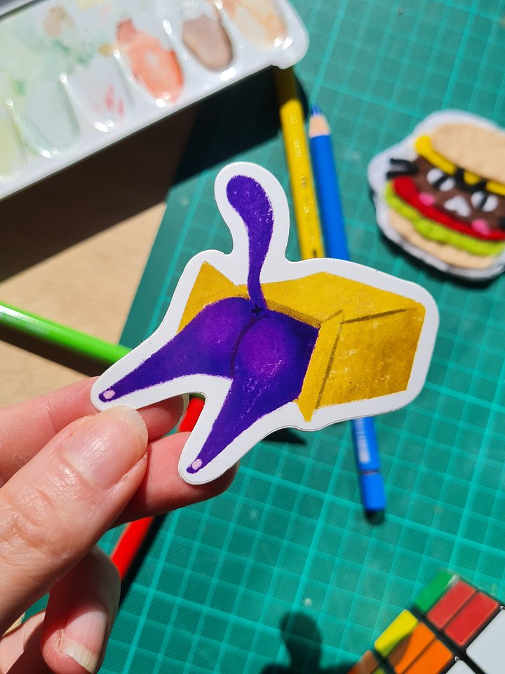 Cat Bum Vinyl Sticker product image (1)