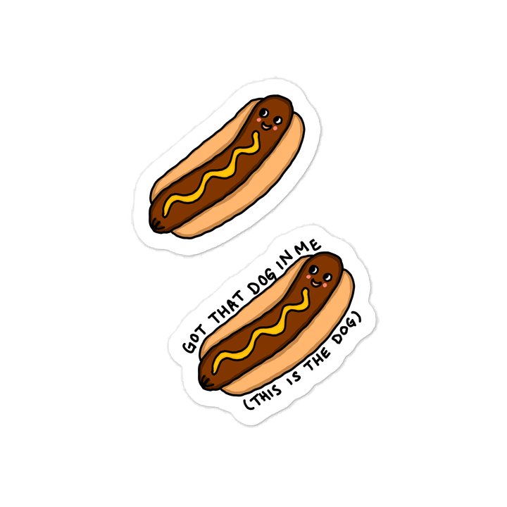 Happy Hot Dog & Got That Dog In Me Vinyl Decals product image (1)