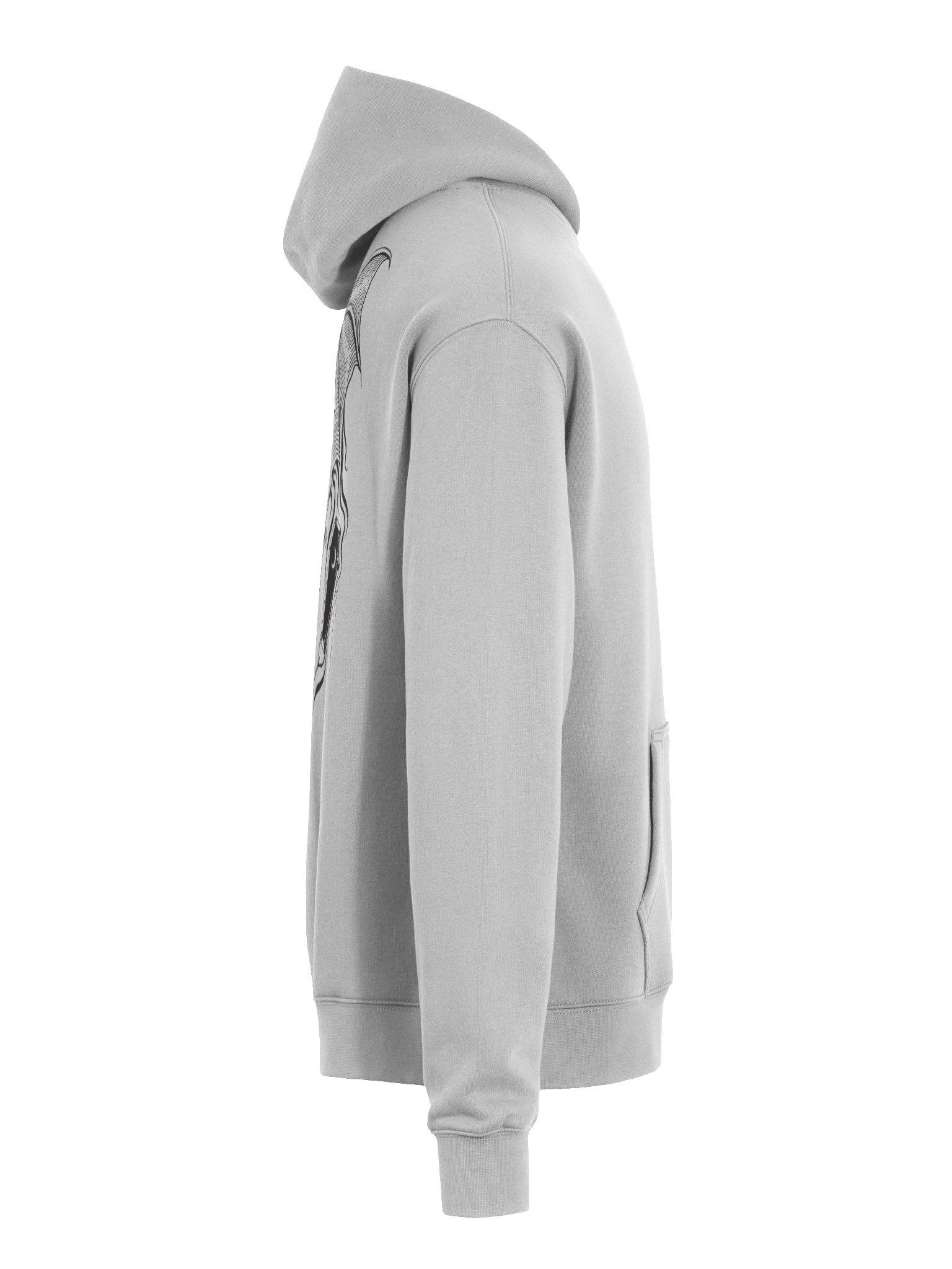 Grey Gothic Bat and Skull Oversized Hoodie product image (8)