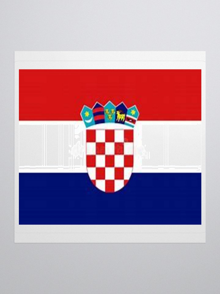 Croatia Flag Sticker | Chequered Coat of Arms Design | Durable Vinyl | 3 Sizes product image (1)