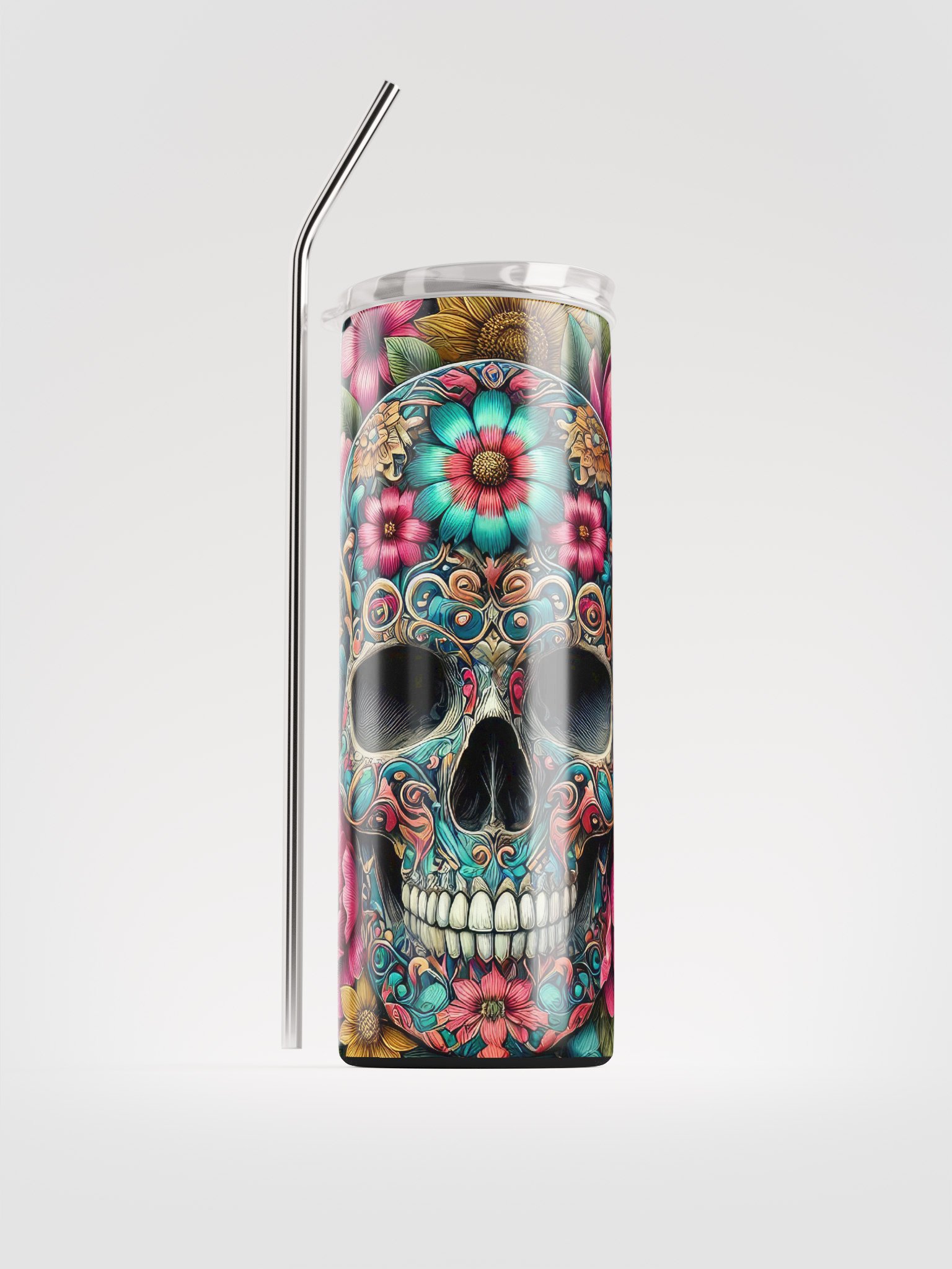 Fiesta Skull Stainless Steel Tumbler product image (1)