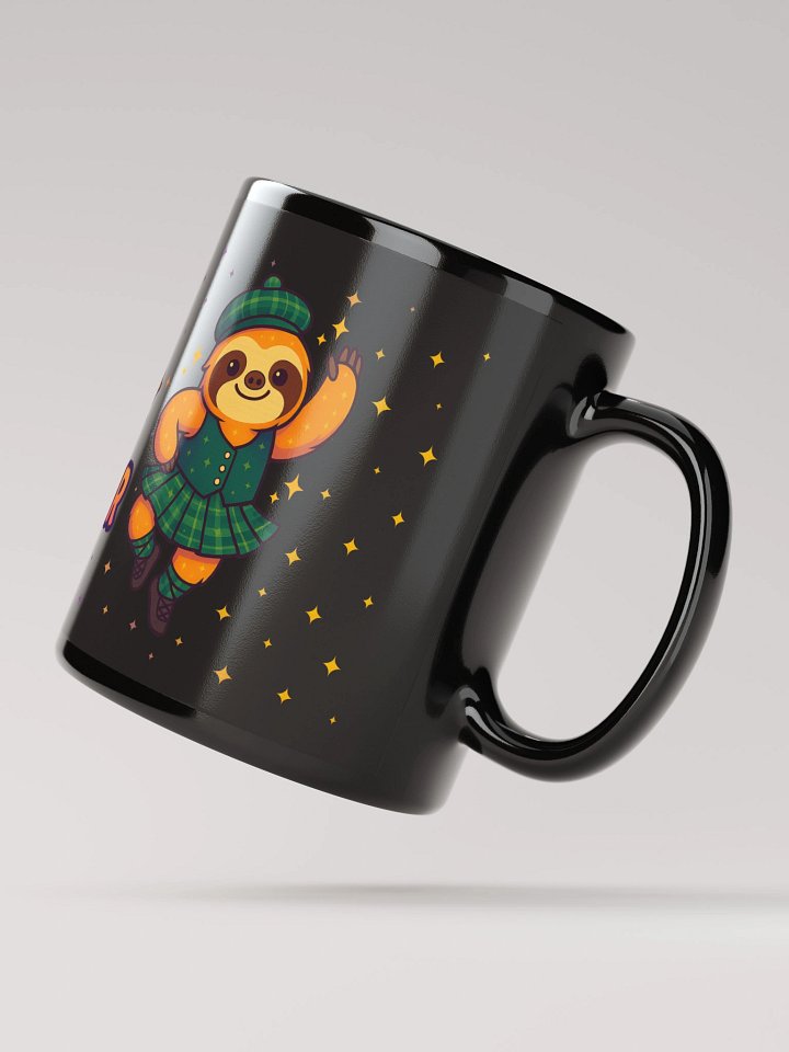 Shine On, Superstar – Highland Dancing Sloth Mug | Cute Black Coffee Cup for Dancers & Sloth Lovers product image (2)