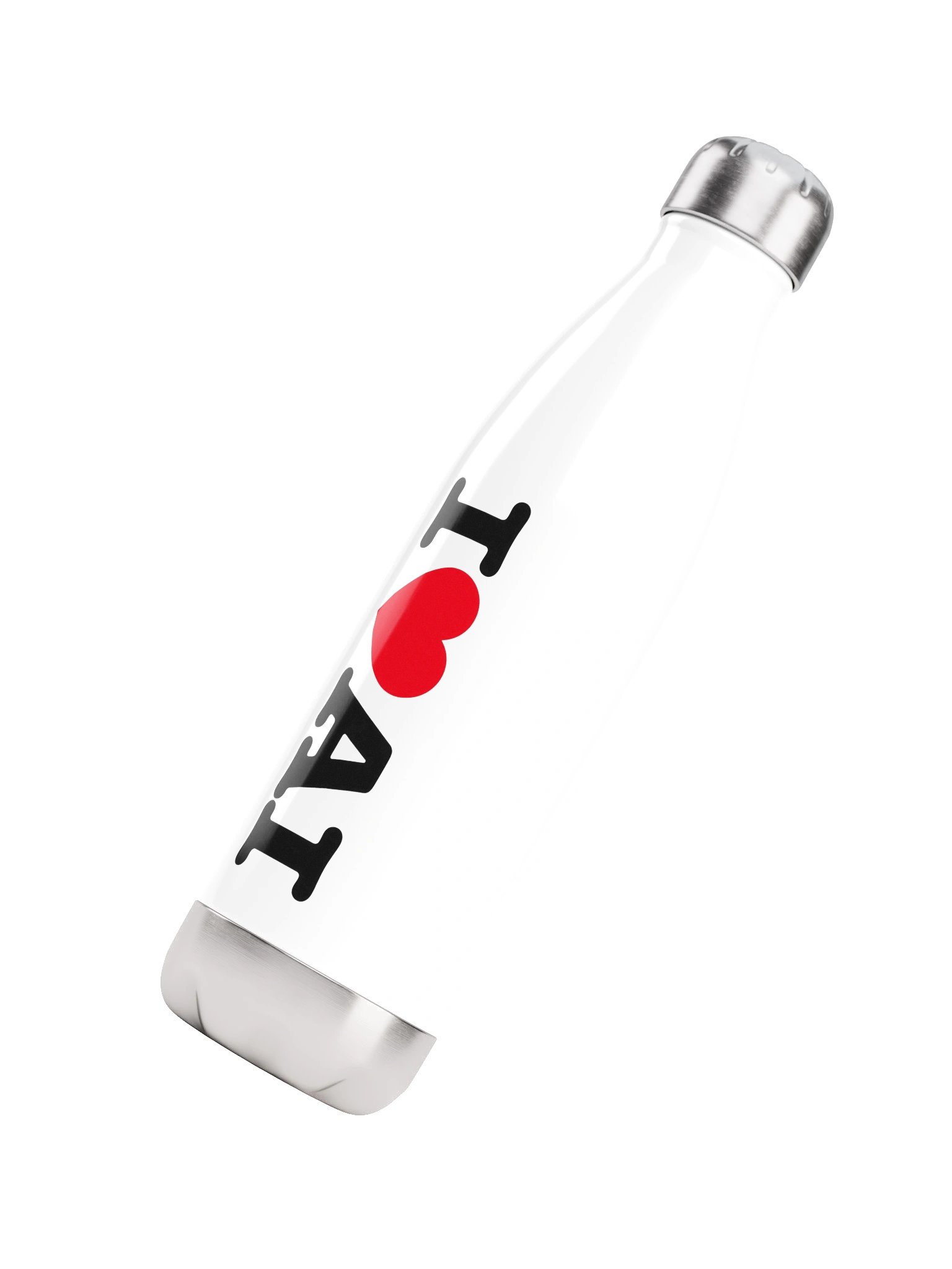 I ❤️ AI - Stainless Steel Water Bottle product image (4)