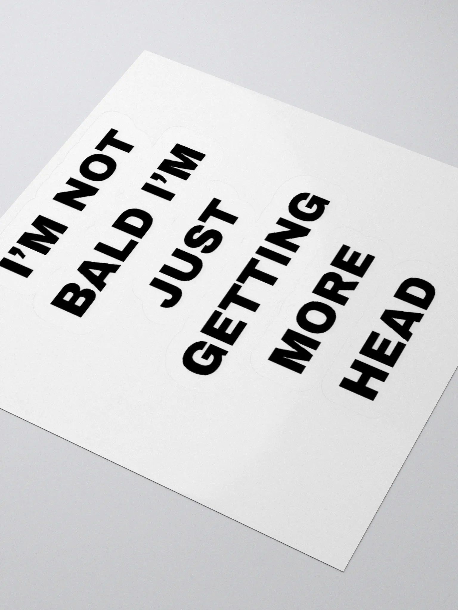 I'm Not Bald I'm Just Getting More Head Sticker product image (3)