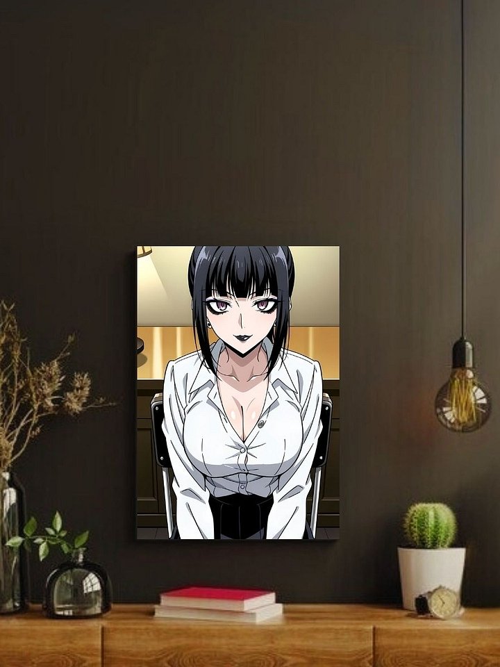 Metal Print - Luna Rain Original Character White Shirt Uniform - 8x10 product image (2)