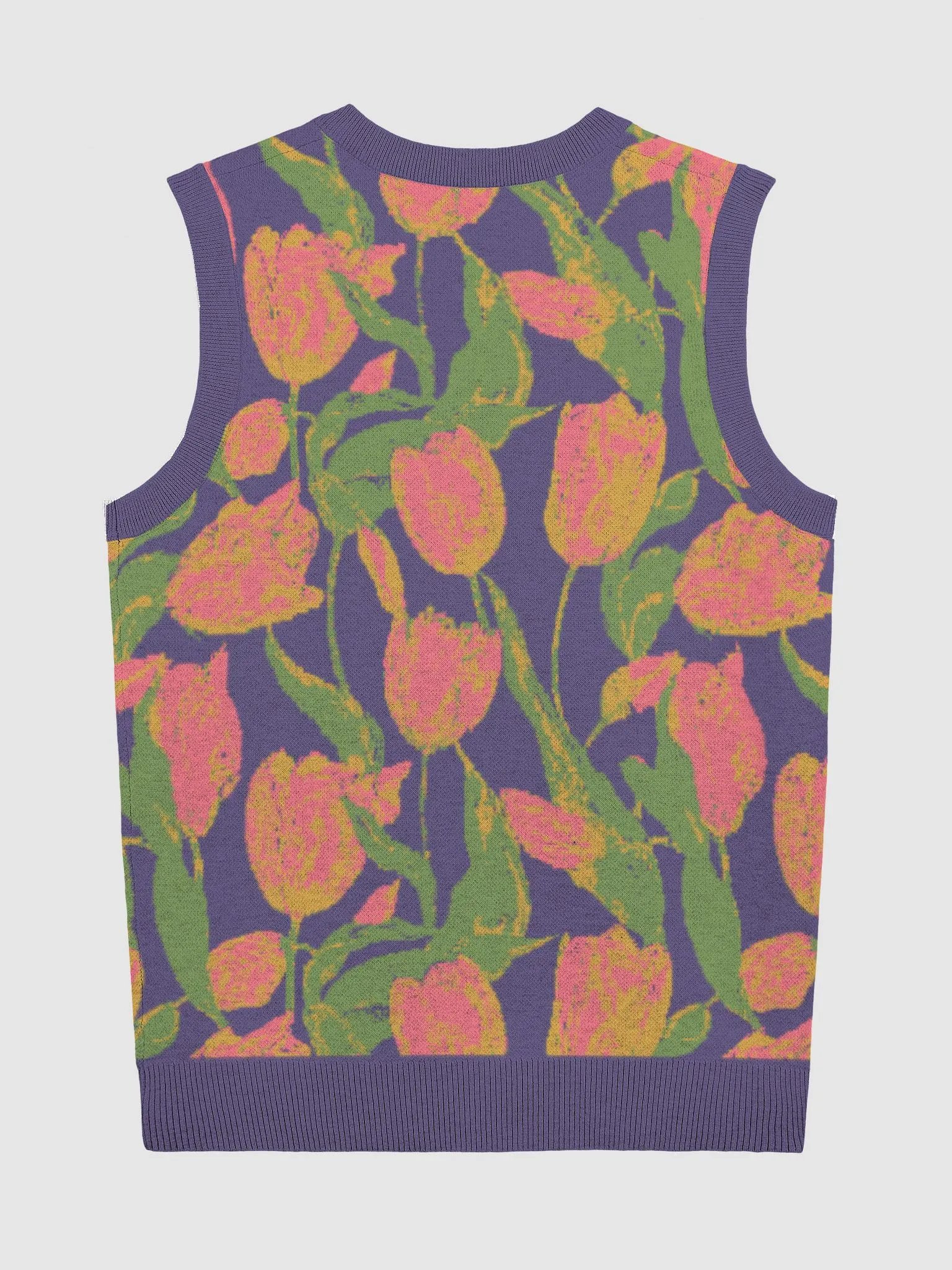 Blossom Visions Knitted V-Neck Vest product image (6)