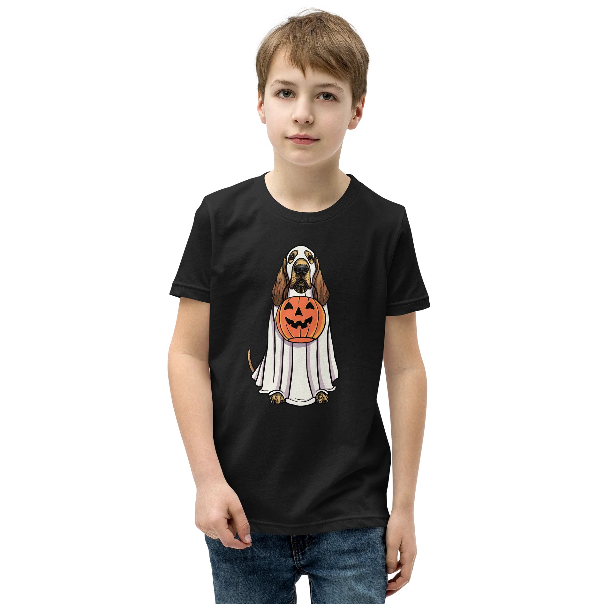 Halloween Bloodhound(Tan) Youth T-Shirt product image (1)