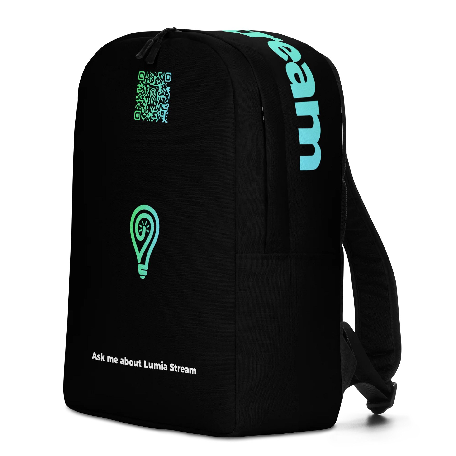 Ask me about Lumia Stream colored green QR code Backpack product image (2)
