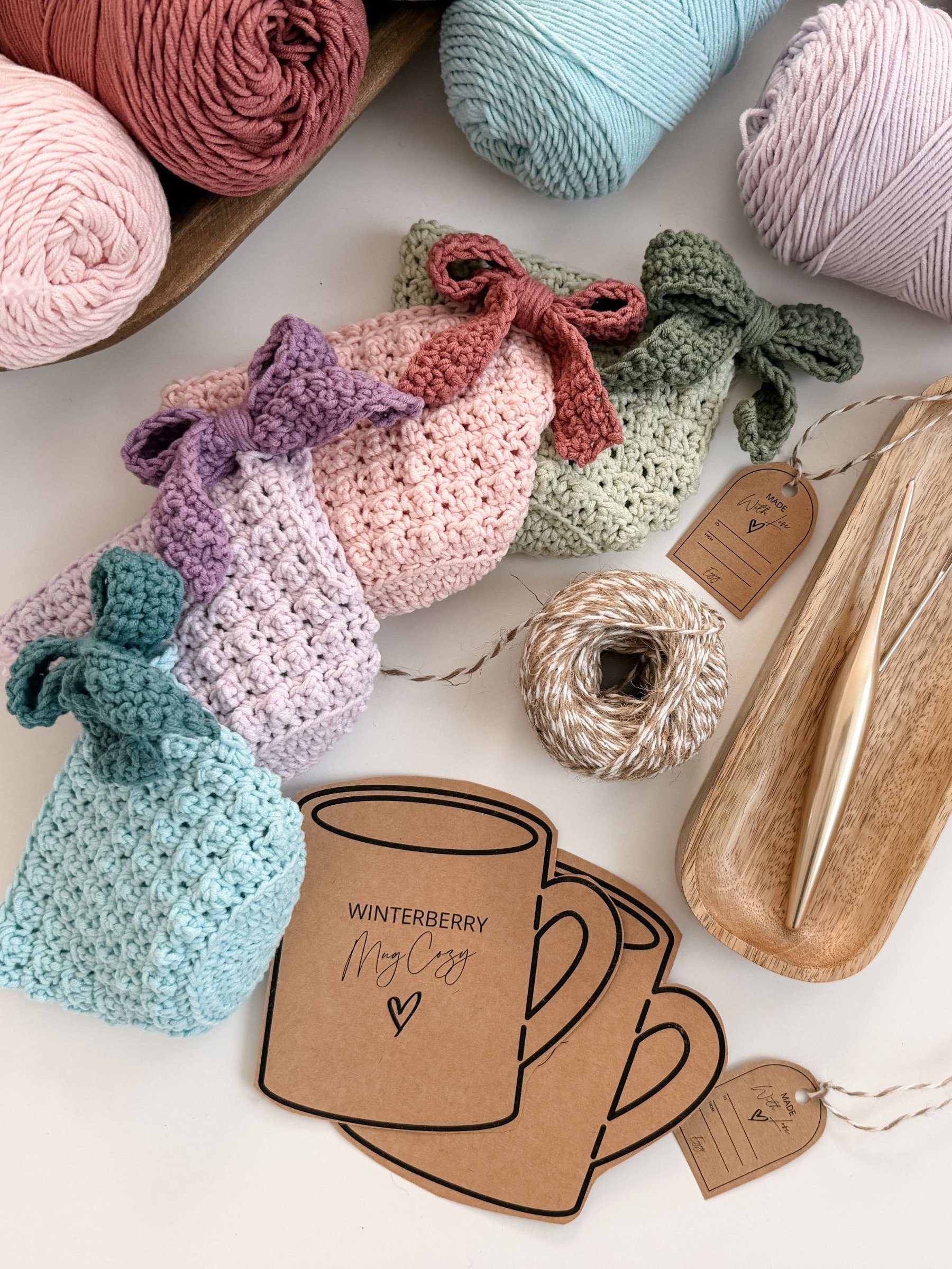 Winterberry Mug Cozy Crochet pattern product image (8)