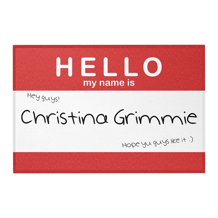 Hello My Name Is Christina Grimmie Rug product image (1)