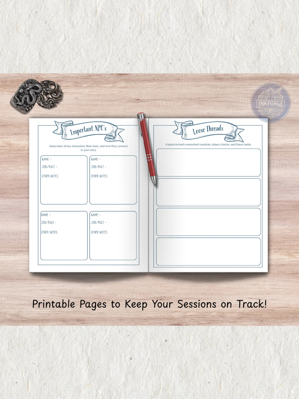 The Game Master’s Session Toolkit ✯ A Printable Planner for DMs & Storytellers product image (3)
