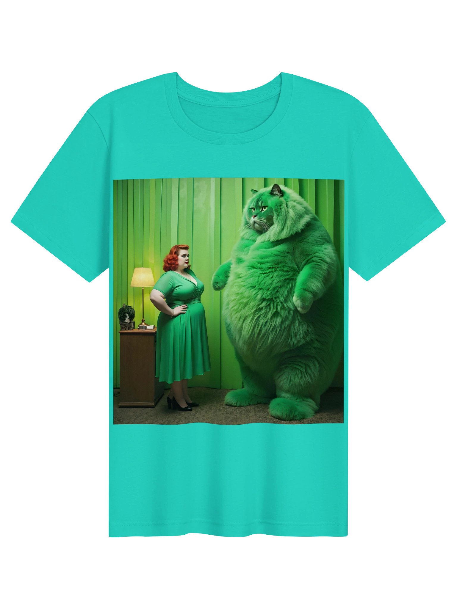 Green Puss | Bella+Canvas Unisex Supersoft T-Shirt product image (81)