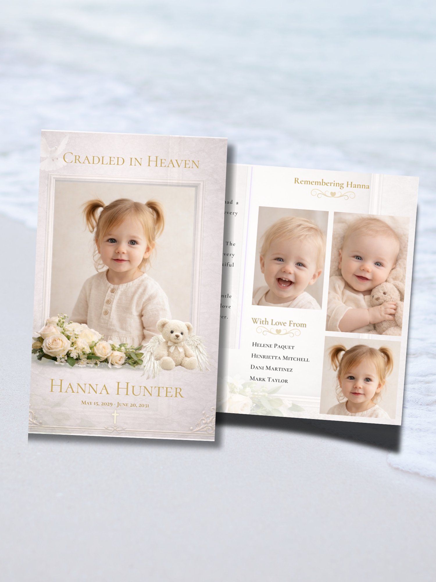 Baby Girl Funeral Program Template – Editable 4-Page Canva Bifold product image (7)