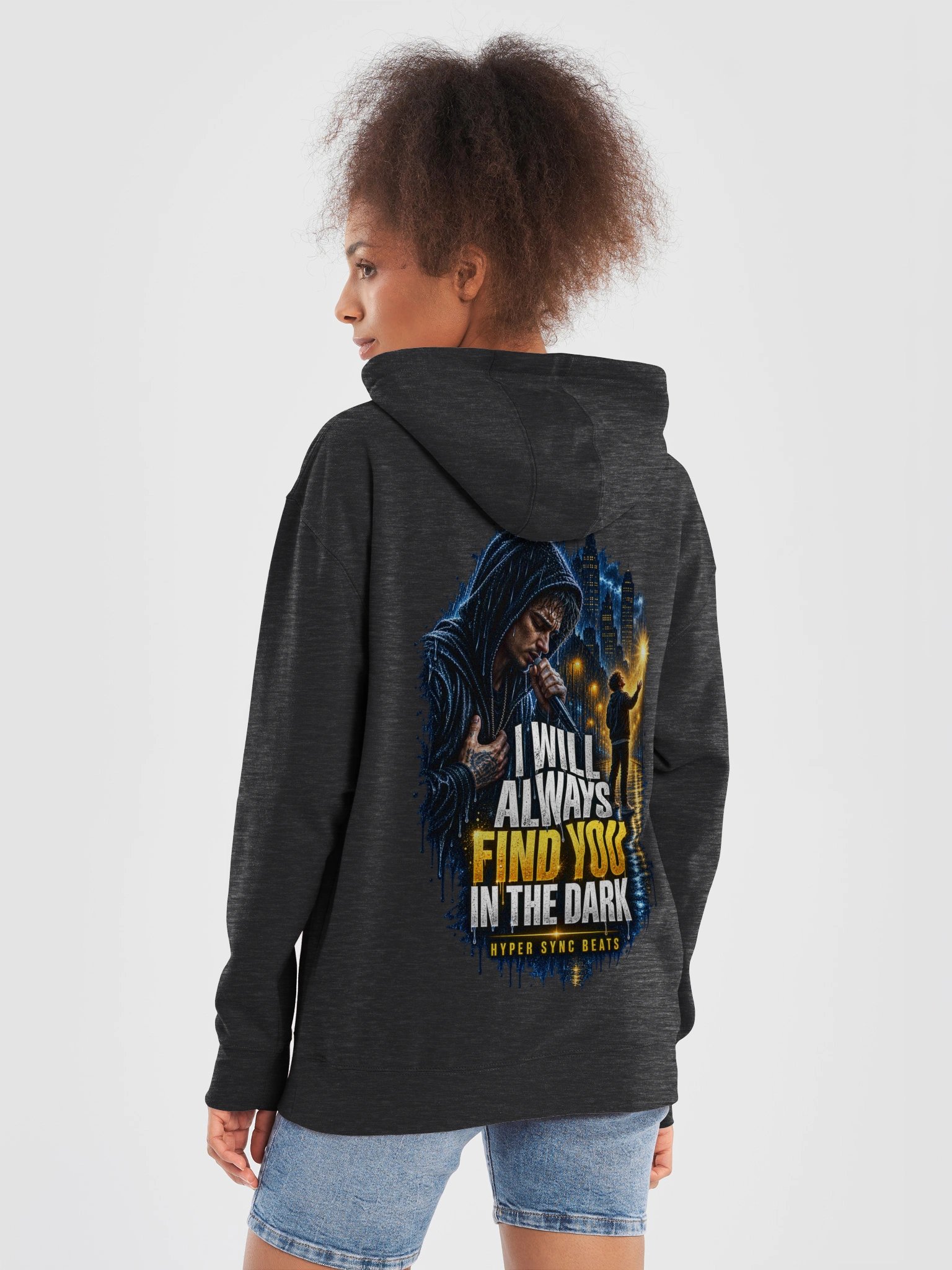 I Will Always Find You in the Dark—Hyper Sync Beats Premium Graphic Hoodie product image (6)