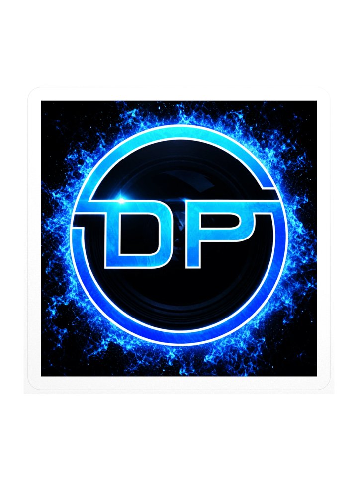 Dust Productions blue ice 3" x 3" sticker product image (1)