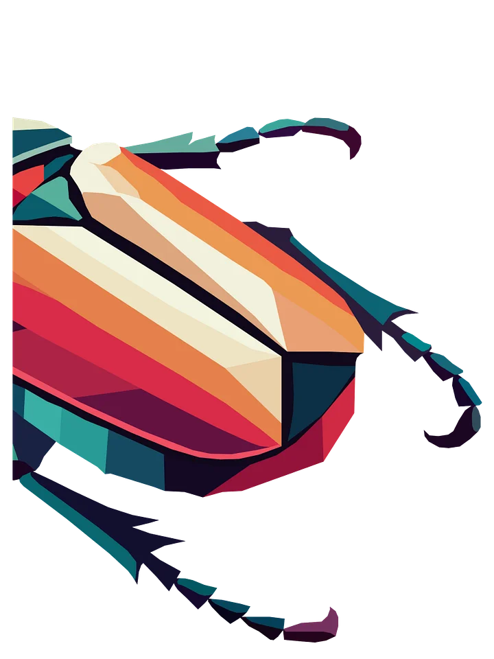 Free Geometric Beetle PNG Art - Transparent Background, Low Poly Insect Illustration product image (2)