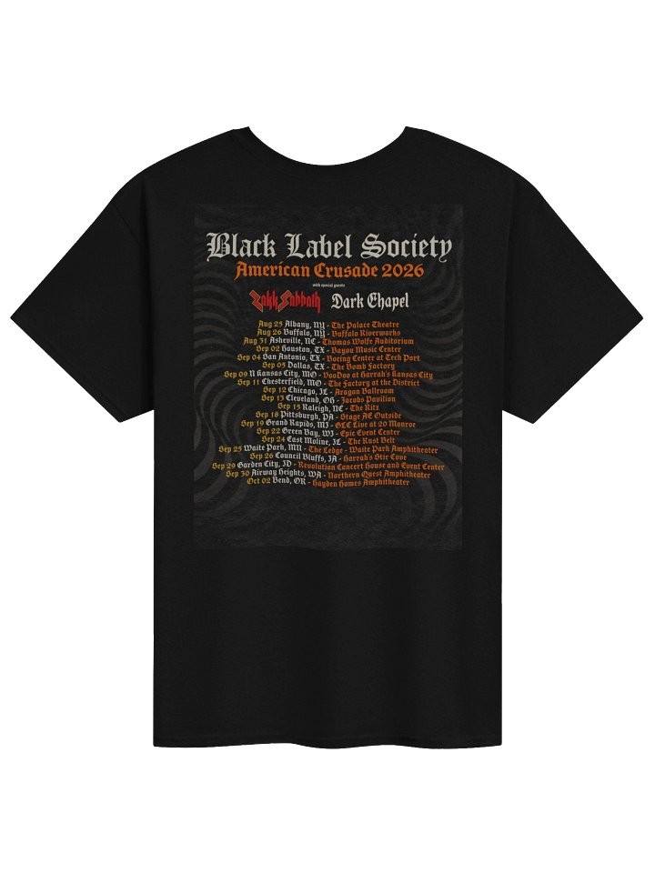 Black Label Society American Crusade 2026 Tour Merch Tshirt product image (2)