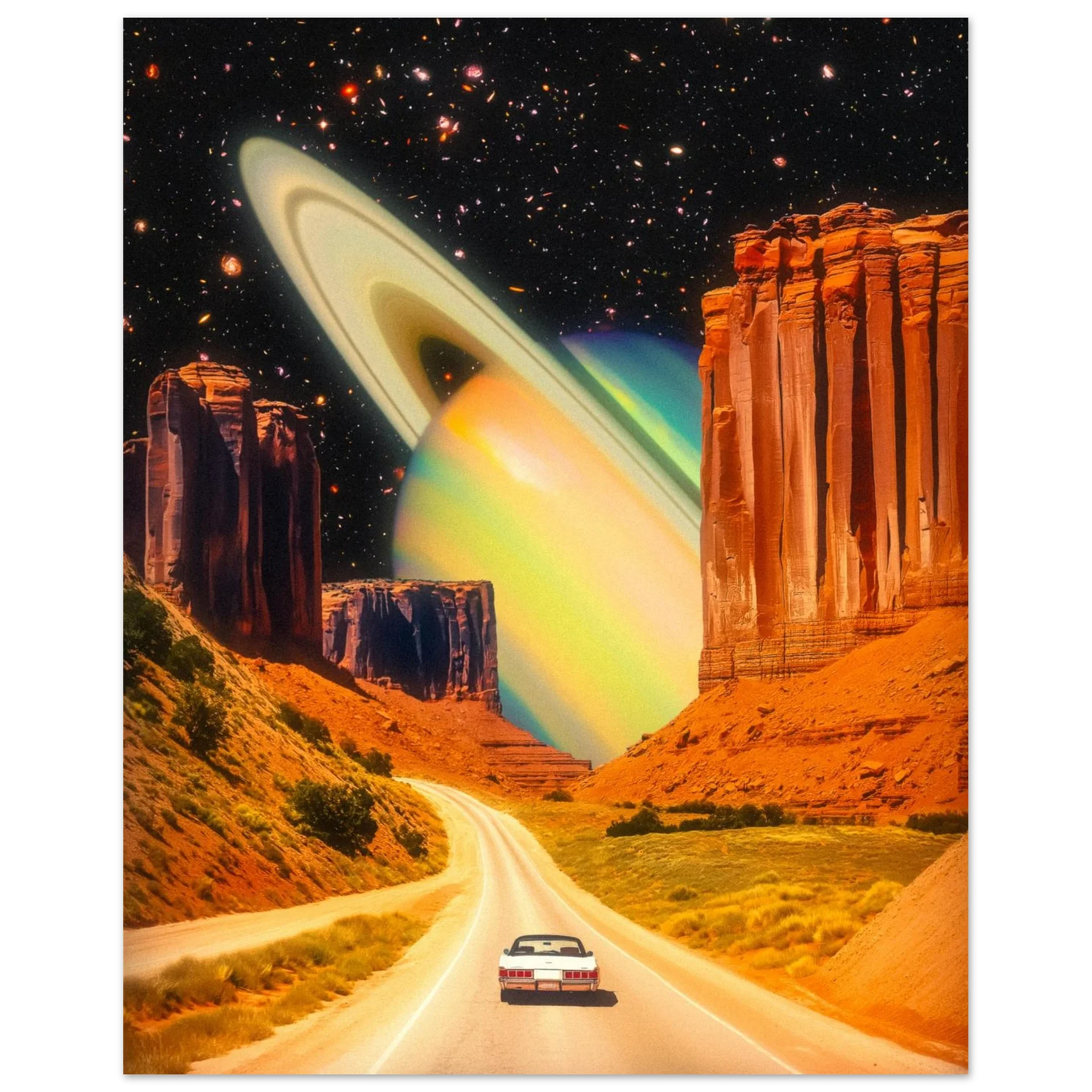 Road Trip To Saturn Wall Art