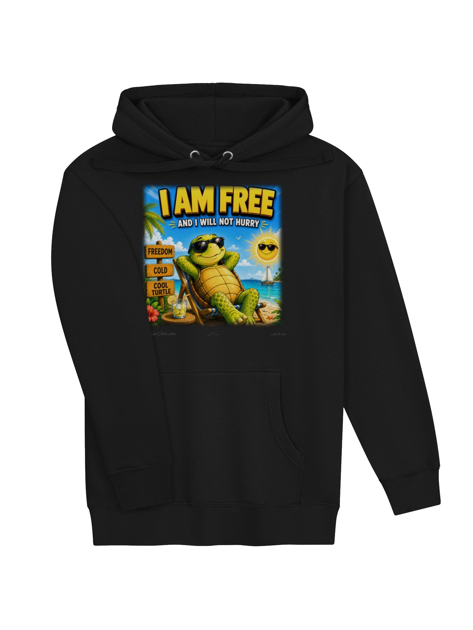 I Am Free Cool Turtle Hoodie product image (3)