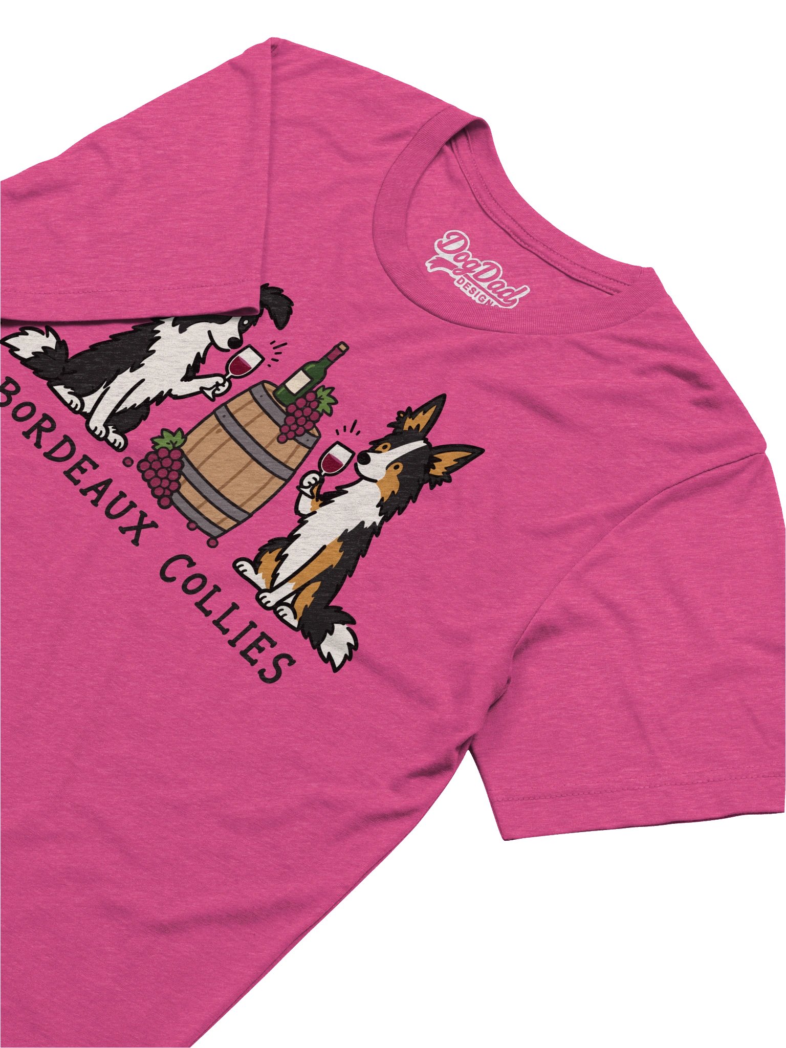 Bordeaux Collies Wine Lovers Dog T-Shirt product image (2)